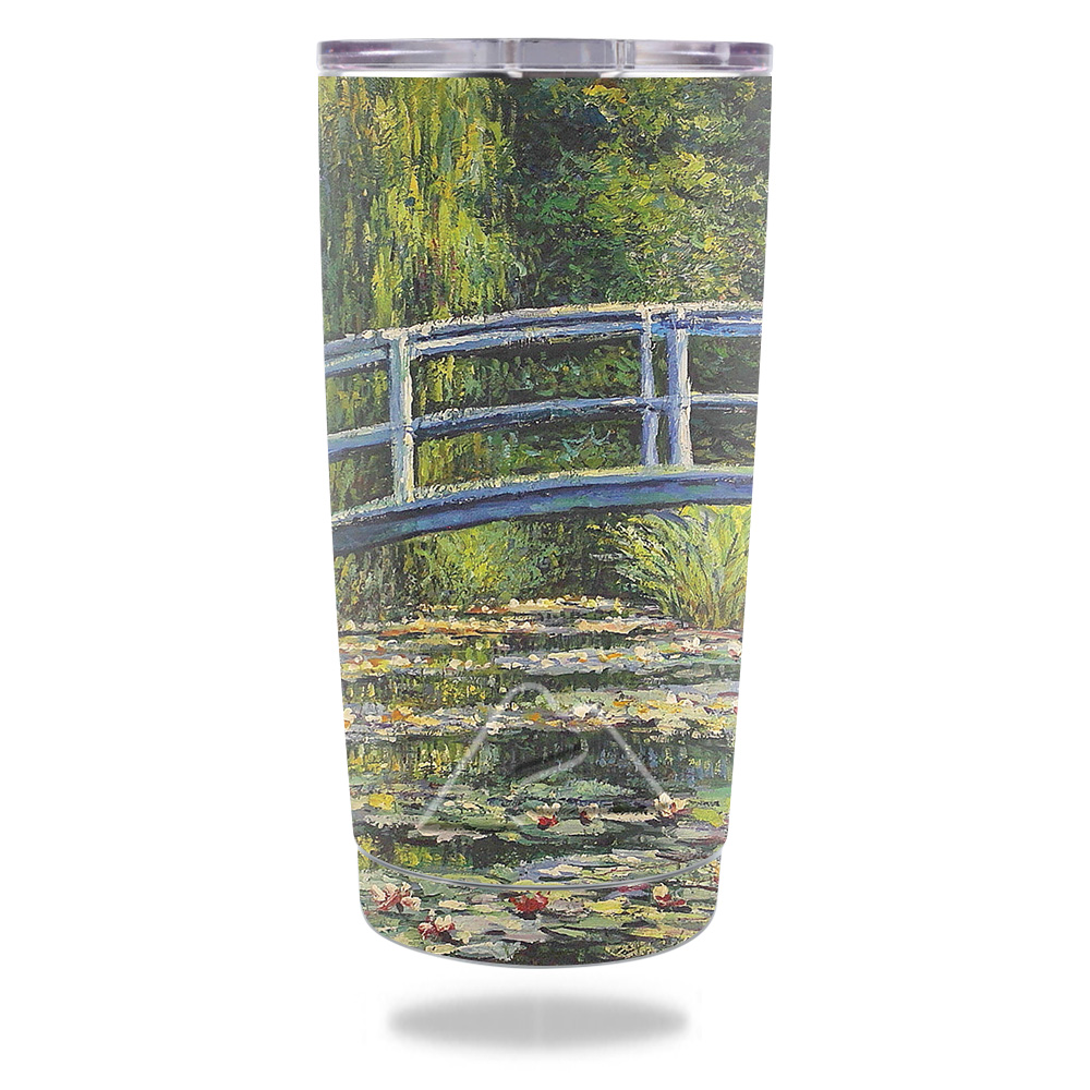 Picture of MightySkins OZTUM20-White Water Lilies Skin for Ozark Trail 20 oz Tumbler 2016 - White Water Lilies