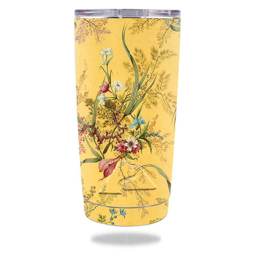 Picture of MightySkins OZTUM20-Yellow Marble End Skin for Ozark Trail 20 oz Tumbler 2016 - Yellow Marble End