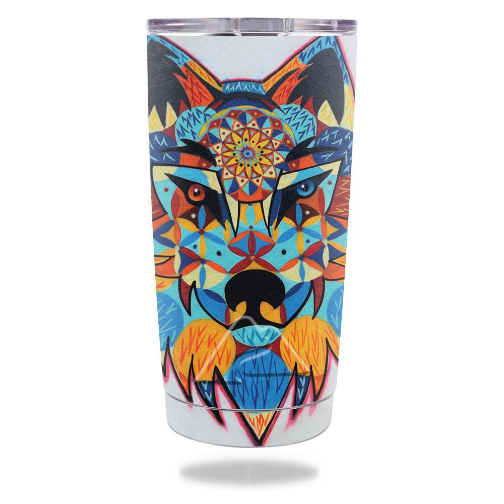 Picture of MightySkins OZTUM20-Patterned Wolf Skin for Ozark Trail 20 oz Tumbler 2016 - Patterned Wolf
