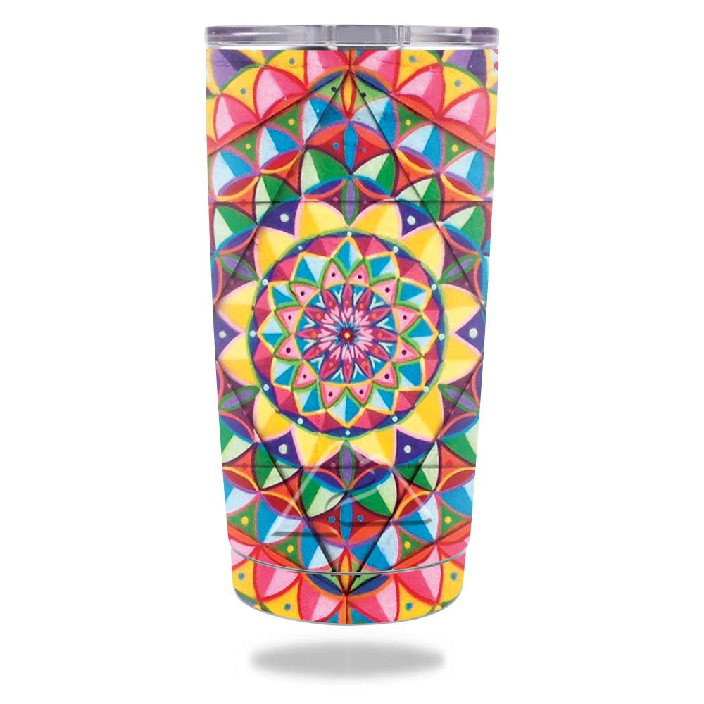 Picture of MightySkins OZTUM20-Rainbow Kaleidoscope Skin for Ozark Trail 20 oz Tumbler 2016 - Rainbow Kaleidoscope