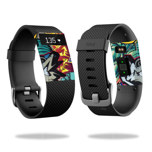 FITCHARHR-Graffiti W Style Skin for Fitbit Charge HR Watch Cover Wrap Sticker - Graffiti Wild Style -  MightySkins