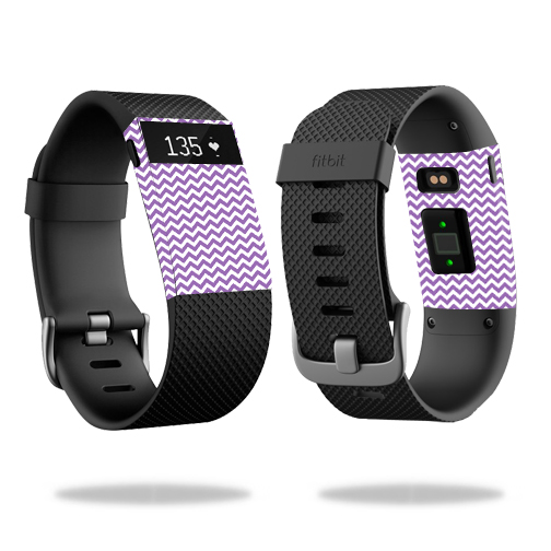 FITCHARHR-Lavender chevron Skin for Fitbit Charge HR Watch Cover Wrap Sticker - Lavender chevron -  MightySkins
