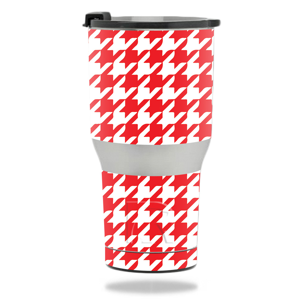 RTTUM2017-Red Houndstooth Skin for RTIC 20 oz Tumbler 2017 - Red Houndstooth -  MightySkins