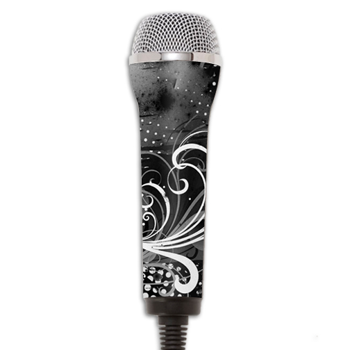 Picture of MightySkins REROCKMIC-Black Flourish Skin for Redoctane Rock Band Microphone Case Wrap Cover Sticker - Black Flourish