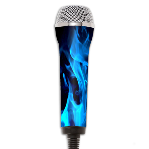 Picture of MightySkins REROCKMIC-Blue Flames Skin for Redoctane Rock Band Microphone Case Wrap Cover Sticker - Blue Flames