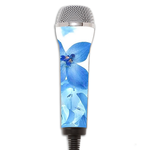Picture of MightySkins REROCKMIC-Blue Flowers Skin for Redoctane Rock Band Microphone Case Wrap Cover Sticker - Blue Flowers