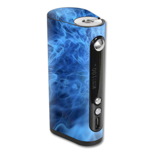 Picture of MightySkins VAFST100W-Blue Mystic Flames Skin for Vape Forward Vapor Flask Stout 100W TC - Blue Mystic Flames