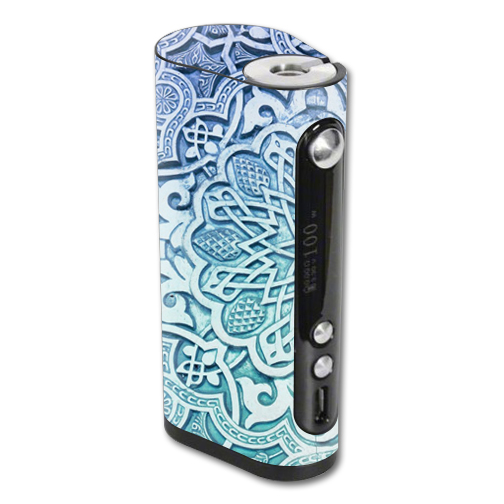 Picture of MightySkins VAFST100W-Carved Blue Skin for Vape Forward Vapor Flask Stout 100W TC - Carved Blue