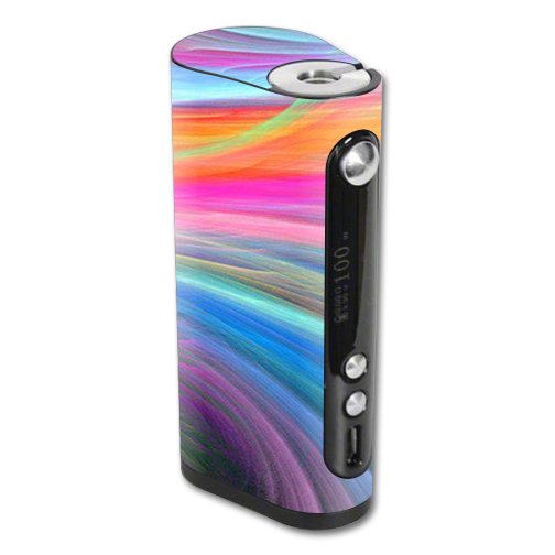Picture of MightySkins VAFST100W-Rainbow Waves Skin for Vape Forward Vapor Flask Stout 100W TC - Rainbow Waves