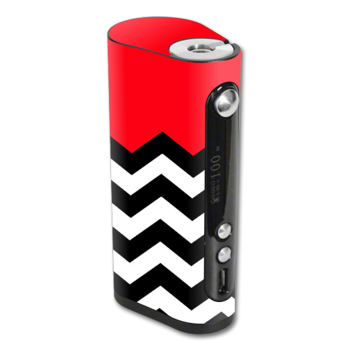 Picture of MightySkins VAFST100W-Red Chevron Skin for Vape Forward Vapor Flask Stout 100W TC - Red Chevron