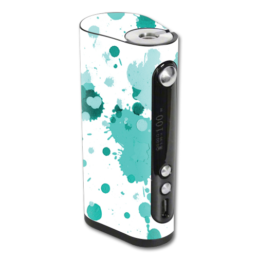 Picture of MightySkins VAFST100W-Teal Drops Skin for Vape Forward Vapor Flask Stout 100W TC - Teal Drops