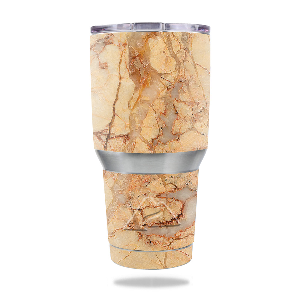 Picture of MightySkins OZTUM30-Amber Marble Skin for Ozark Trail 30 oz Tumbler - Amber Marble