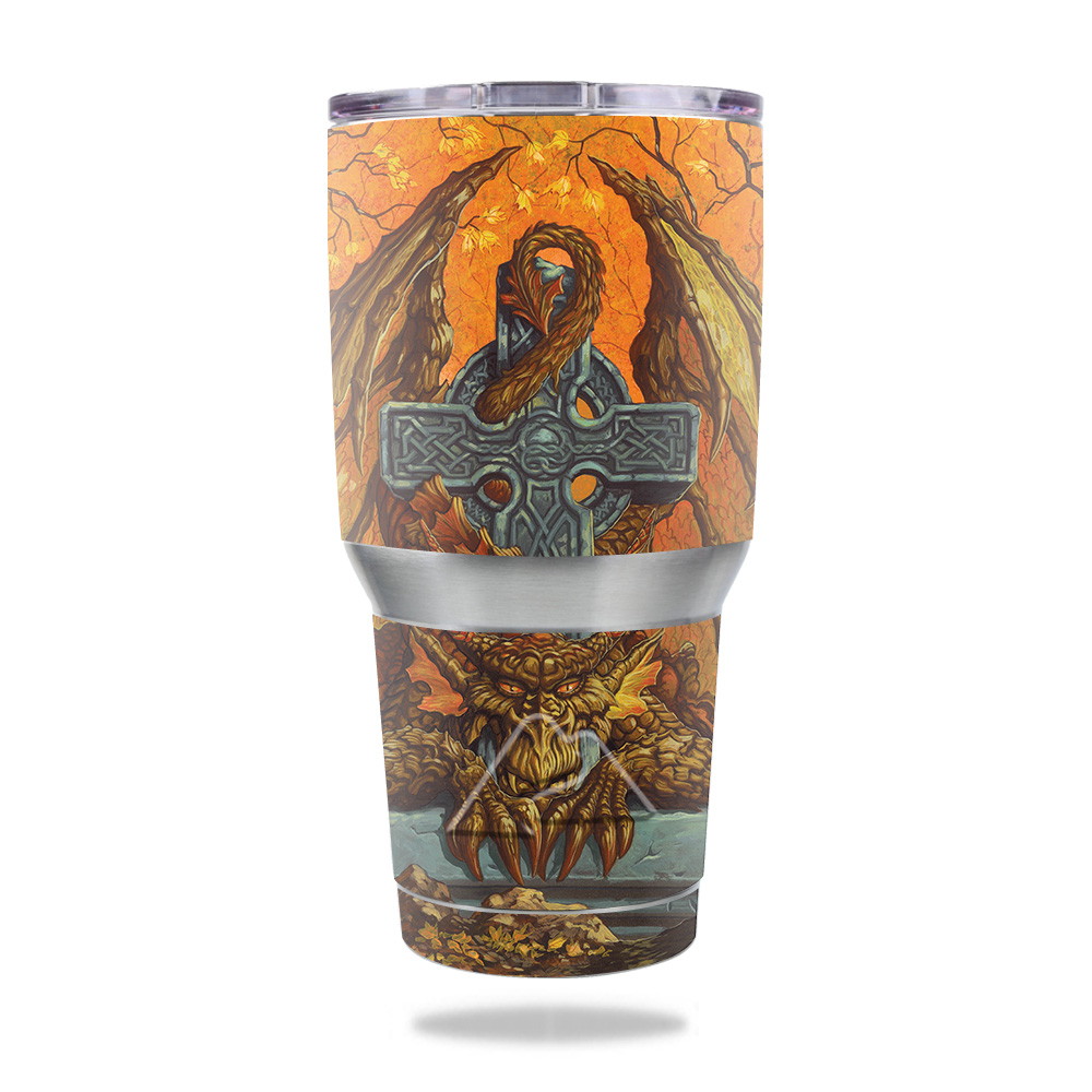 Picture of MightySkins OZTUM30-Autumn Dragon Skin for Ozark Trail 30 oz Tumbler - Autumn Dragon