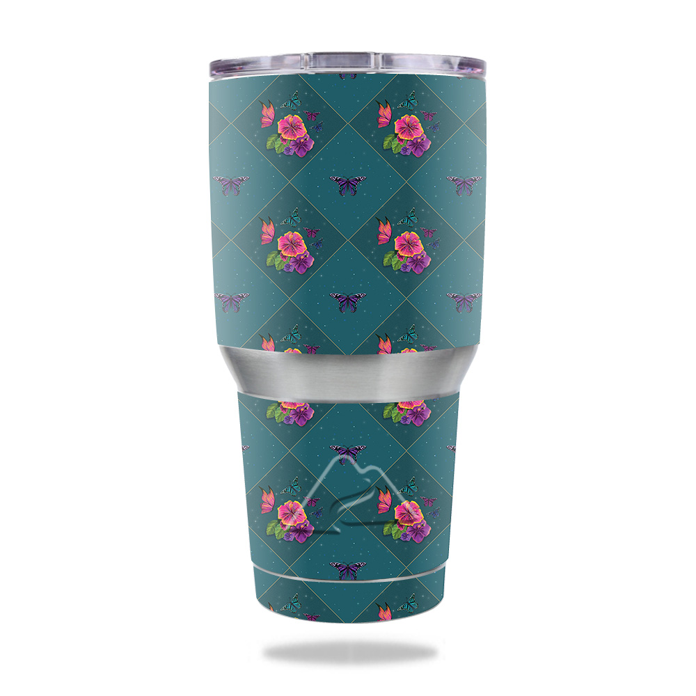 Picture of MightySkins OZTUM30-Botanical Butterflies Skin for Ozark Trail 30 oz Tumbler - Botanical Butterflies