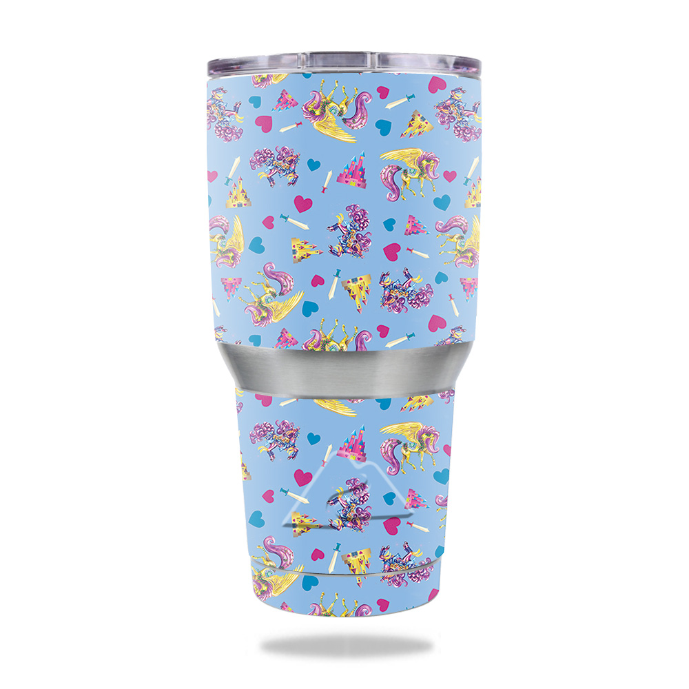 Picture of MightySkins OZTUM30-Castle Unicorns Skin for Ozark Trail 30 oz Tumbler - Castle Unicorns