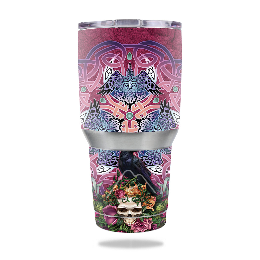 Picture of MightySkins OZTUM30-Celtic Raven Skin for Ozark Trail 30 oz Tumbler - Celtic Raven