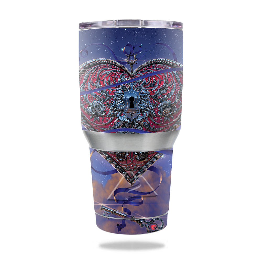 Picture of MightySkins OZTUM30-Heart And Key Skin for Ozark Trail 30 oz Tumbler - Heart & Key