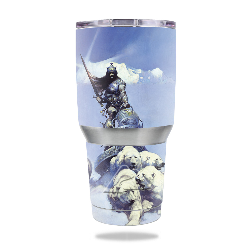 Picture of MightySkins OZTUM30-Silver Warrior Skin for Ozark Trail 30 oz Tumbler - Silver Warrior