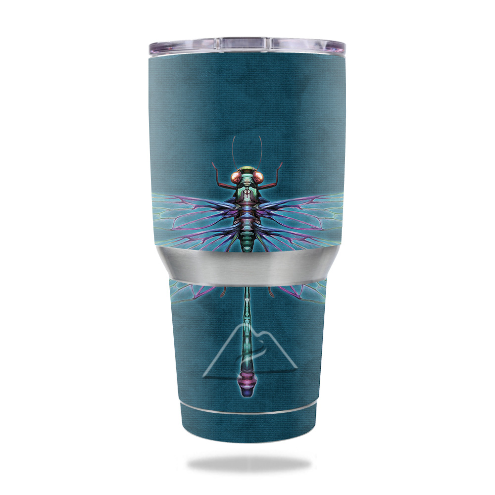 Picture of MightySkins OZTUM30-Vibrant Dragonfly Skin for Ozark Trail 30 oz Tumbler - Vibrant Dragonfly