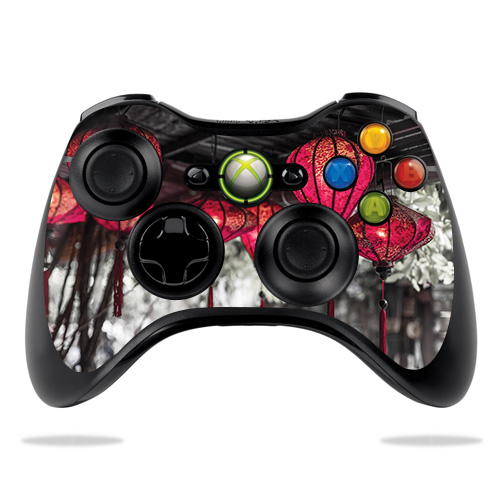 MIXB360CO-Red Lanterns Skin for Microsoft Xbox 360 Controller - Red Lanterns -  MightySkins