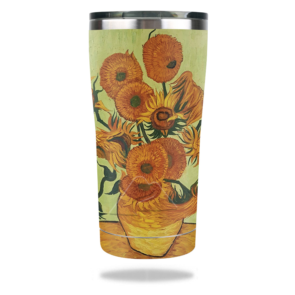 Picture of MightySkins OZTUM2017-Van Gogh Sunflowers Skin for Ozark Trail 20 oz Tumbler 2017 - Van Gogh Sunflowers
