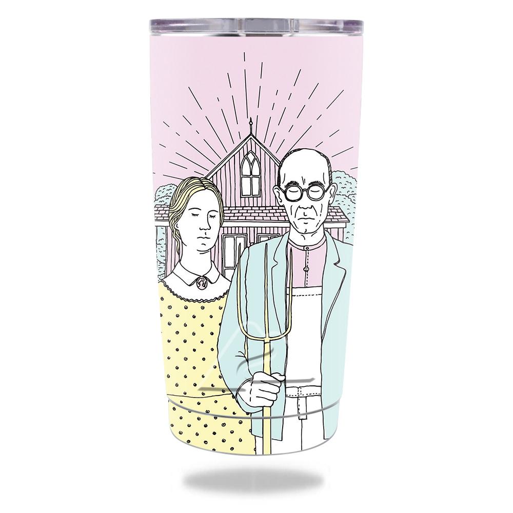 Picture of MightySkins OZTUM20-American Gothic Pop Skin for Ozark Trail 20 oz Tumbler 2016 - American Gothic Pop