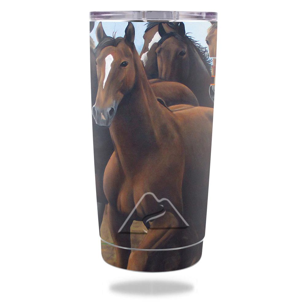 Picture of MightySkins OZTUM20-Horse Stampede Skin for Ozark Trail 20 oz Tumbler 2016 - Horse Stampede
