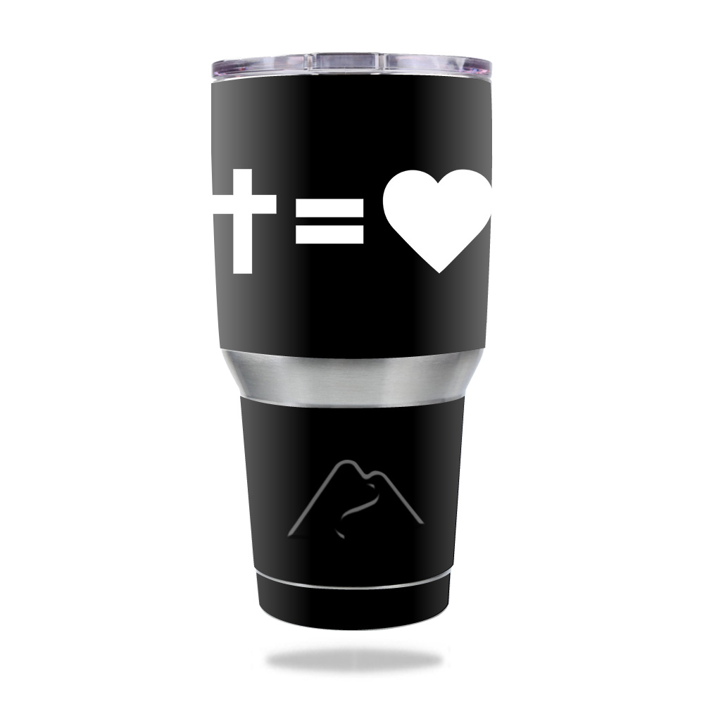 Picture of MightySkins OZTUM30-Cross Equals Love Skin for Ozark Trail 30 oz Tumbler - Cross Equals Love
