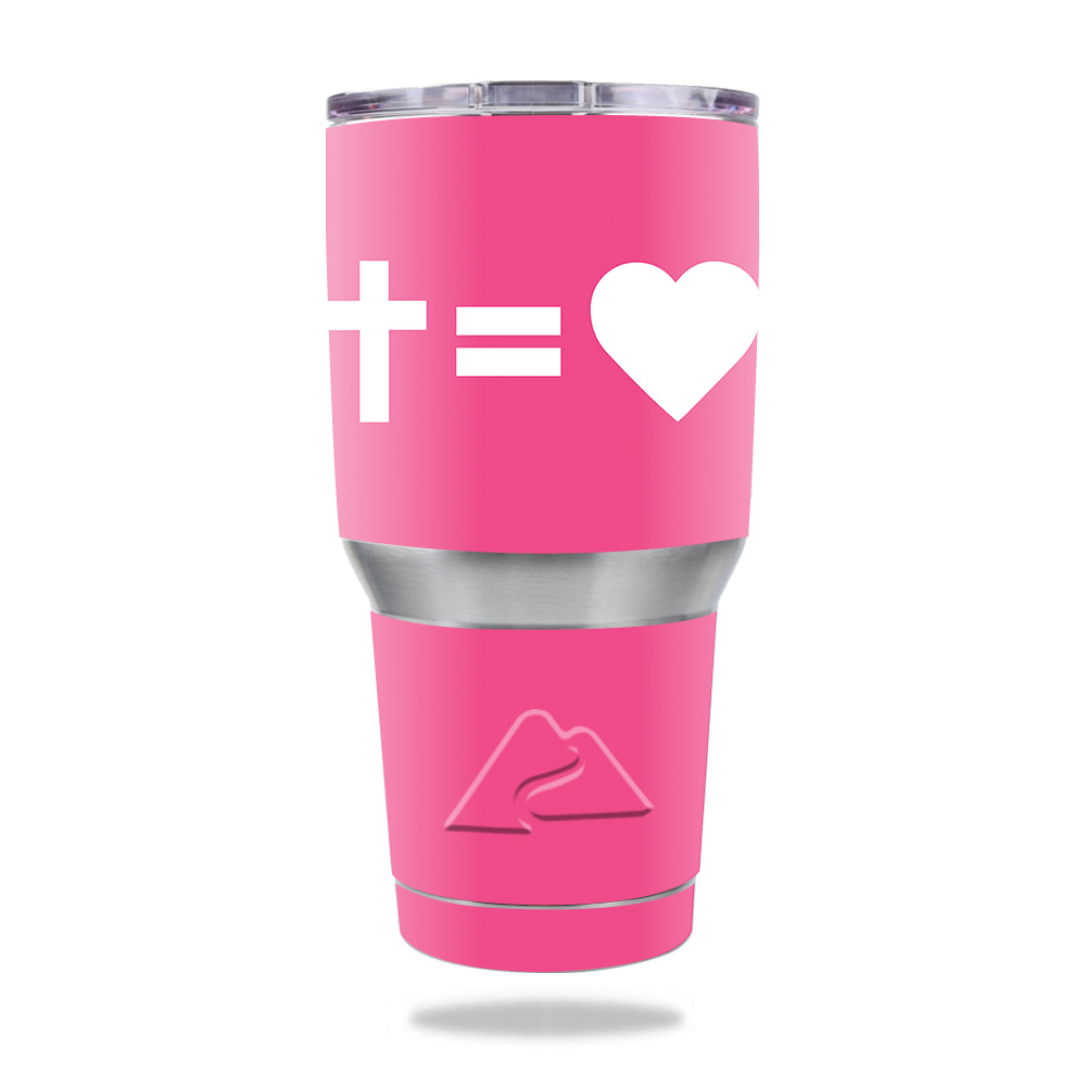 Picture of MightySkins OZTUM30-Cross Equals Love Pink Skin for Ozark Trail 30 oz Tumbler - Cross Equals Love Pink
