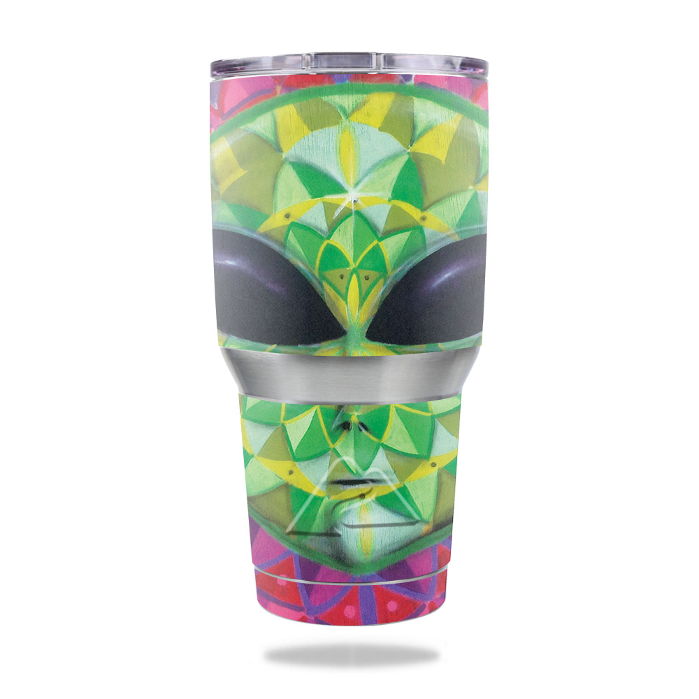 Picture of MightySkins OZTUM30-Geometric Alien Skin for Ozark Trail 30 oz Tumbler - Geometric Alien