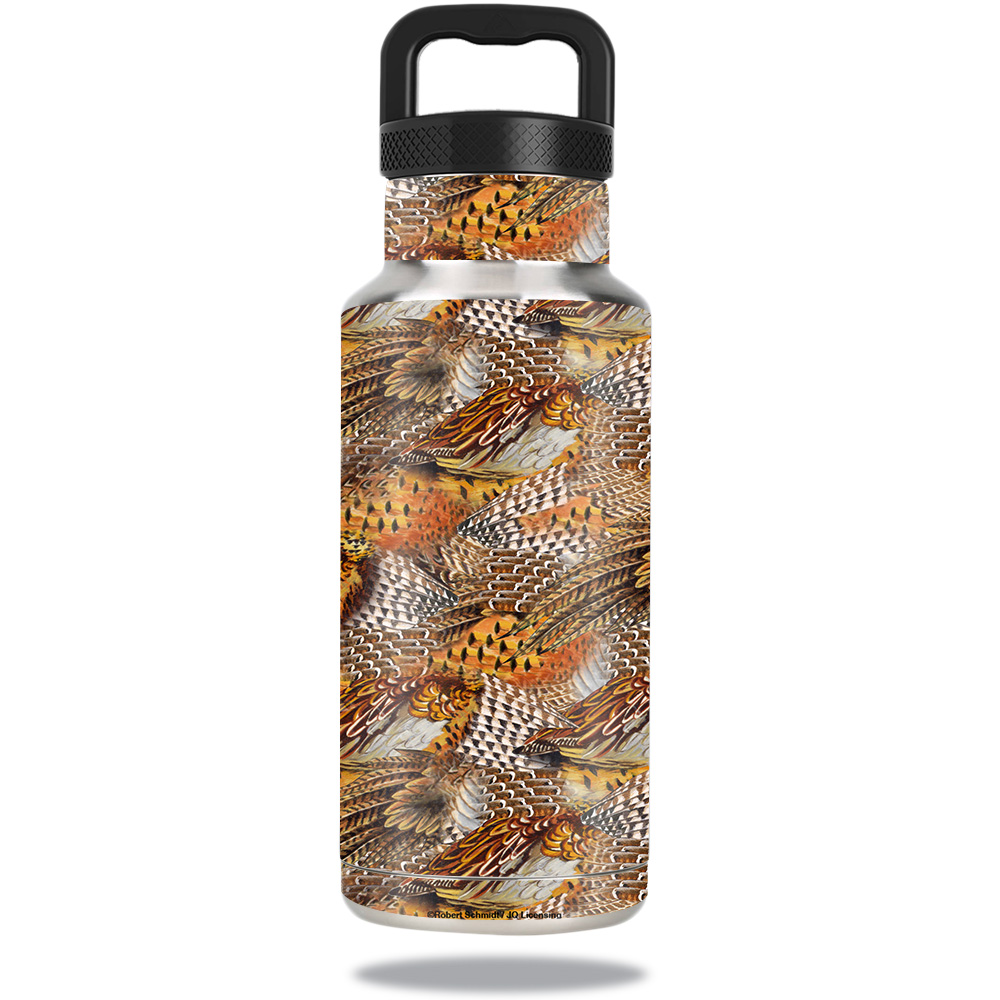 Picture of MightySkins OZBOT36-Pheasant Feathers Skin for Ozark Trail 36 oz Water Bottle - Pheasant Feathers