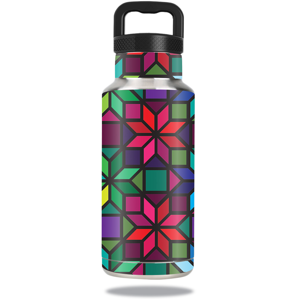Picture of MightySkins OZBOT36-Stained Glass Window Skin for Ozark Trail 36 oz Water Bottle - Stained Glass Window