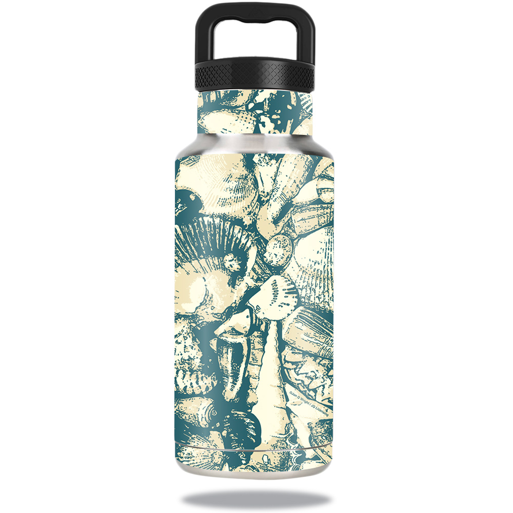 Picture of MightySkins OZBOT36-Tan Seashells Skin for Ozark Trail 36 oz Water Bottle - Tan Seashells