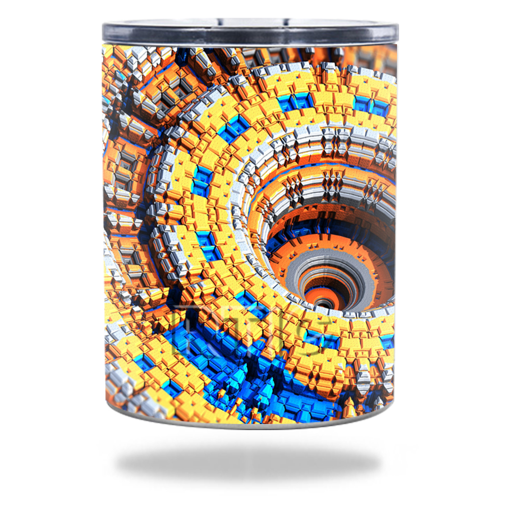 Picture of MightySkins RTLOW10-Fractal Science Skin for RTIC Lowball 10 oz 2016 Wrap Cover Sticker - Fractal Science