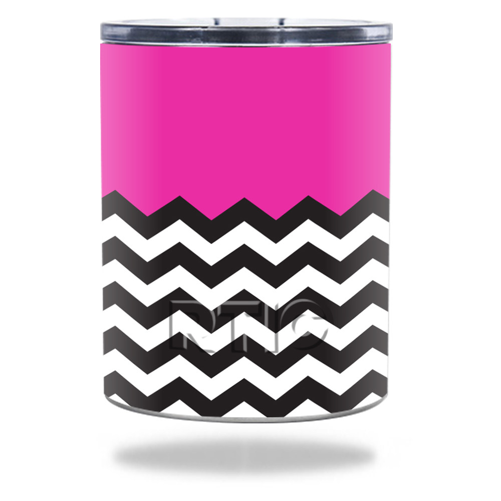 Picture of MightySkins RTLOW10-Hot Pink Chevron Skin for RTIC Lowball 10 oz 2016 Wrap Cover Sticker - Hot Pink Chevron