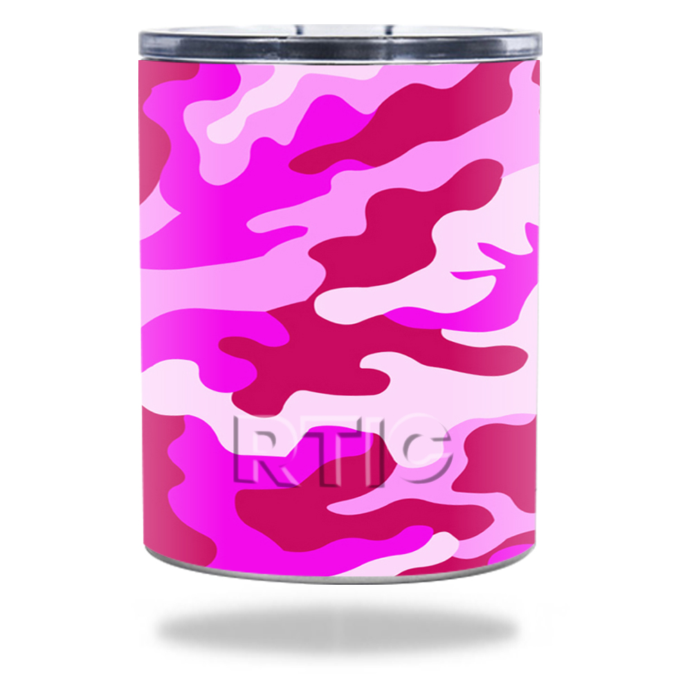 Picture of MightySkins RTLOW10-Pink Camo Skin for RTIC Lowball 10 oz 2016 Wrap Cover Sticker - Pink Camo
