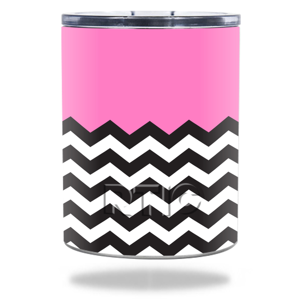Picture of MightySkins RTLOW10-Pink Chevron Skin for RTIC Lowball 10 oz 2016 Wrap Cover Sticker - Pink Chevron