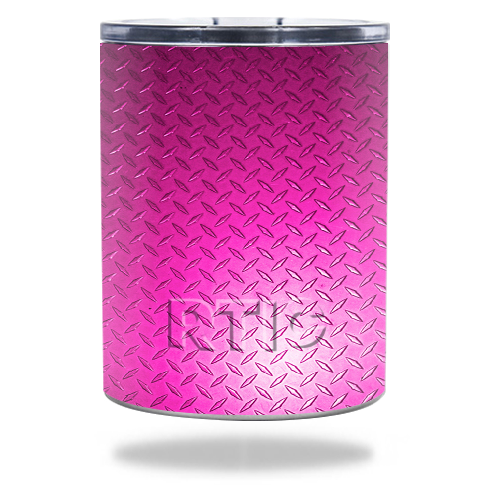 Picture of MightySkins RTLOW10-Pink Diamond Plate Skin for RTIC Lowball 10 oz 2016 Wrap Cover Sticker - Pink Diamond Plate
