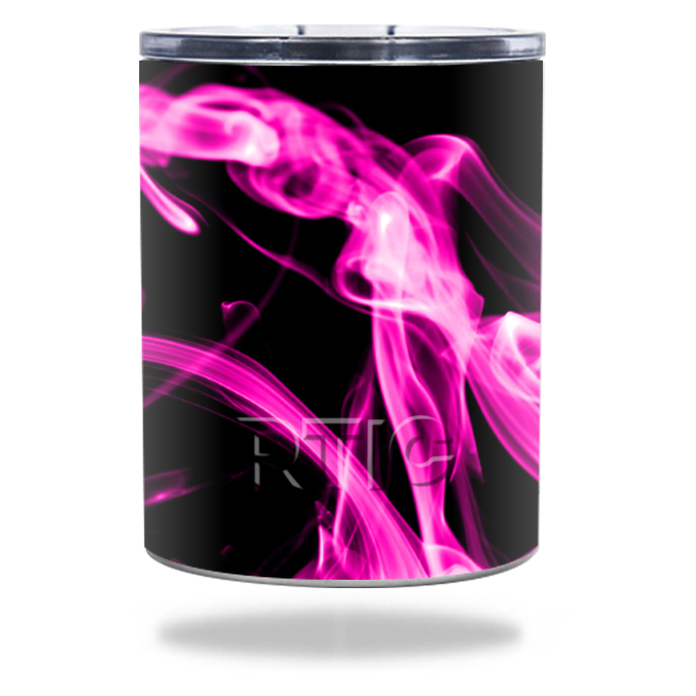 Picture of MightySkins RTLOW10-Pink Flames Skin for RTIC Lowball 10 oz 2016 Wrap Cover Sticker - Pink Flames