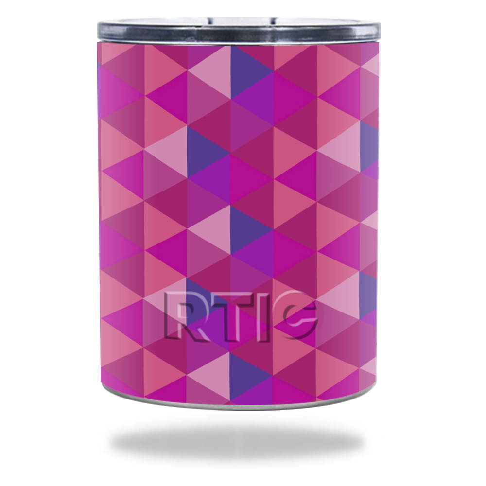 Picture of MightySkins RTLOW10-Pink Kaleidoscope Skin for RTIC Lowball 10 oz 2016 Wrap Cover Sticker - Pink Kaleidoscope