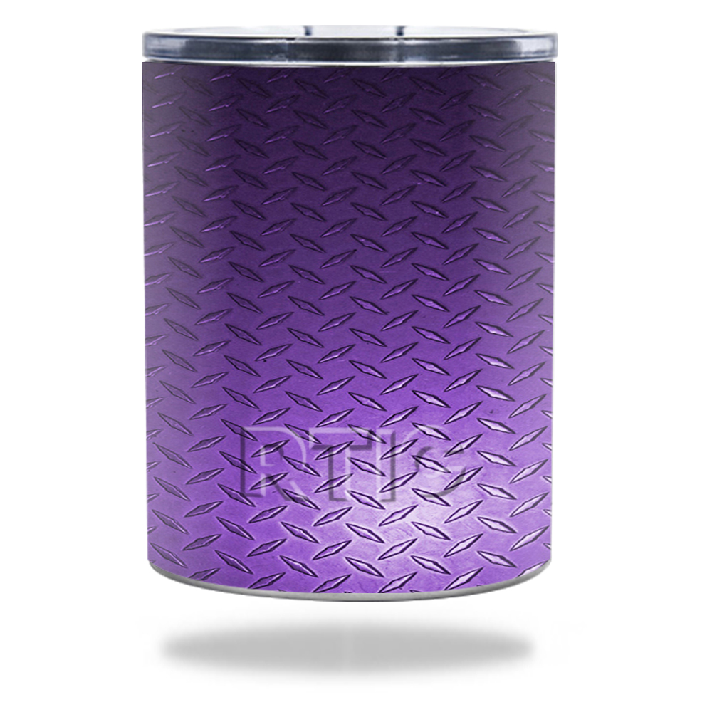 Picture of MightySkins RTLOW10-Purple Diamond Plate Skin for RTIC Lowball 10 oz 2016 Wrap Cover Sticker - Purple Diamond Plate