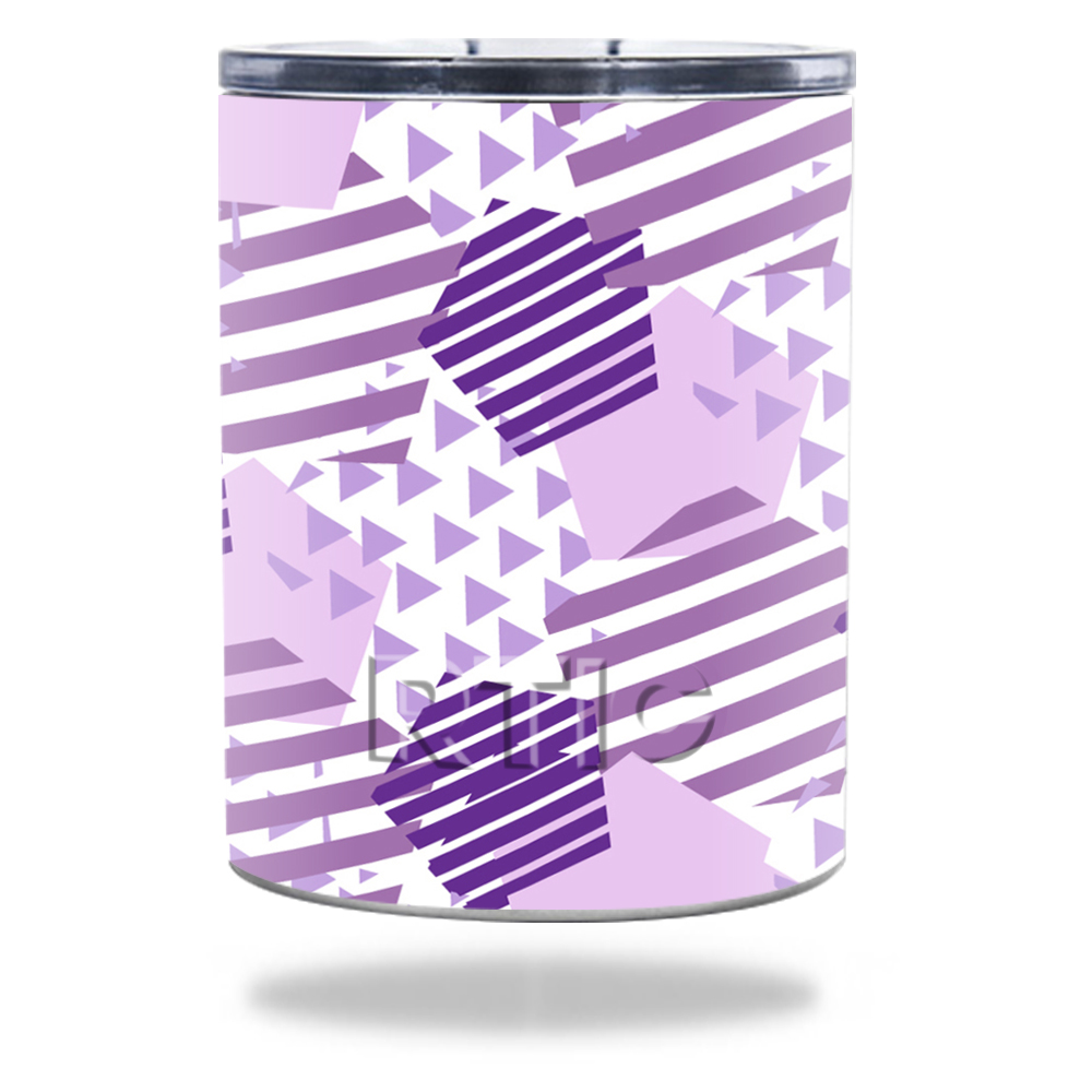 Picture of MightySkins RTLOW10-Purple Pentagon Skin for RTIC Lowball 10 oz 2016 Wrap Cover Sticker - Purple Pentagon