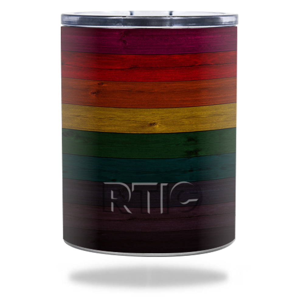 Picture of MightySkins RTLOW10-Wood Style Skin for RTIC Lowball 10 oz 2016 Wrap Cover Sticker - Wood Style