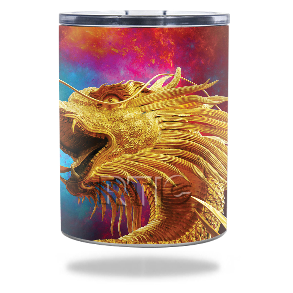 Picture of MightySkins RTLOW10-The Golden Dragon Skin for RTIC Lowball 10 oz 2016 Wrap Cover Sticker - the Golden Dragon