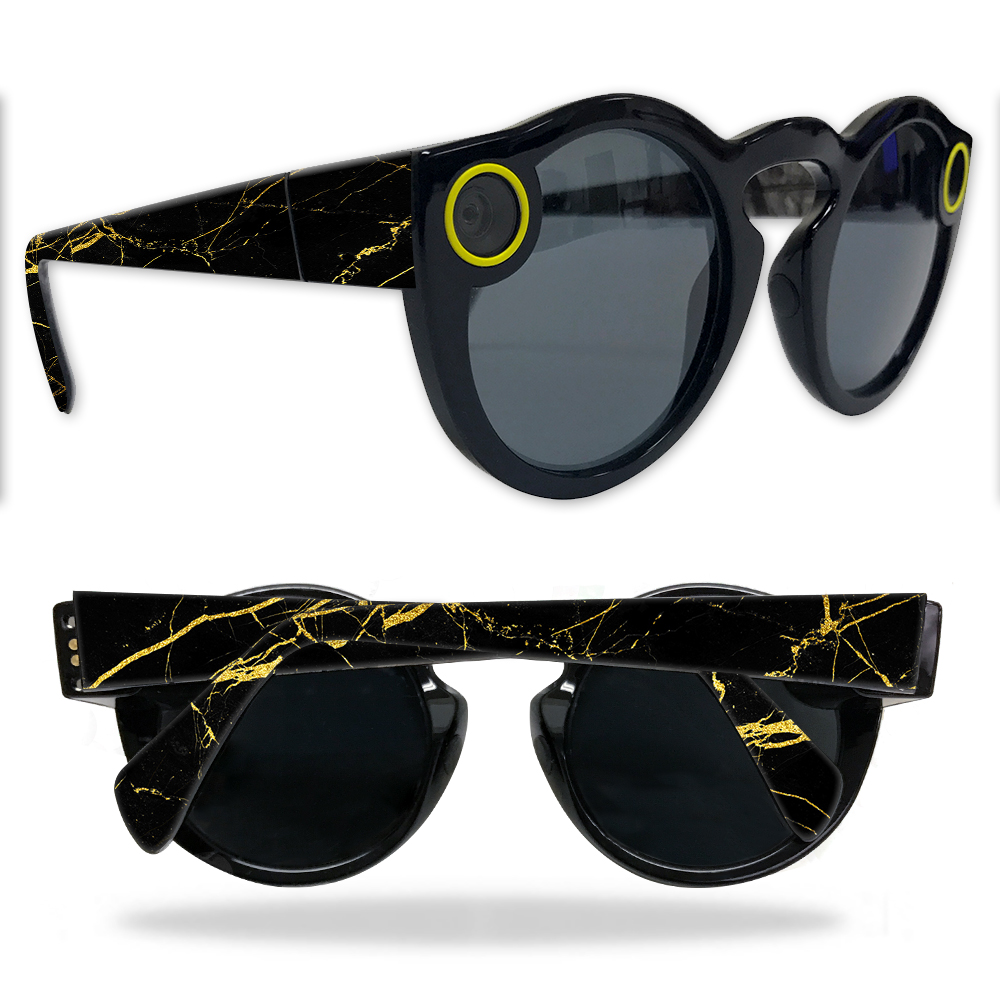 Picture of MightySkins SNASPEC-Black Gold Marble Skin for Snapchat Spectacles - Black Gold Marble