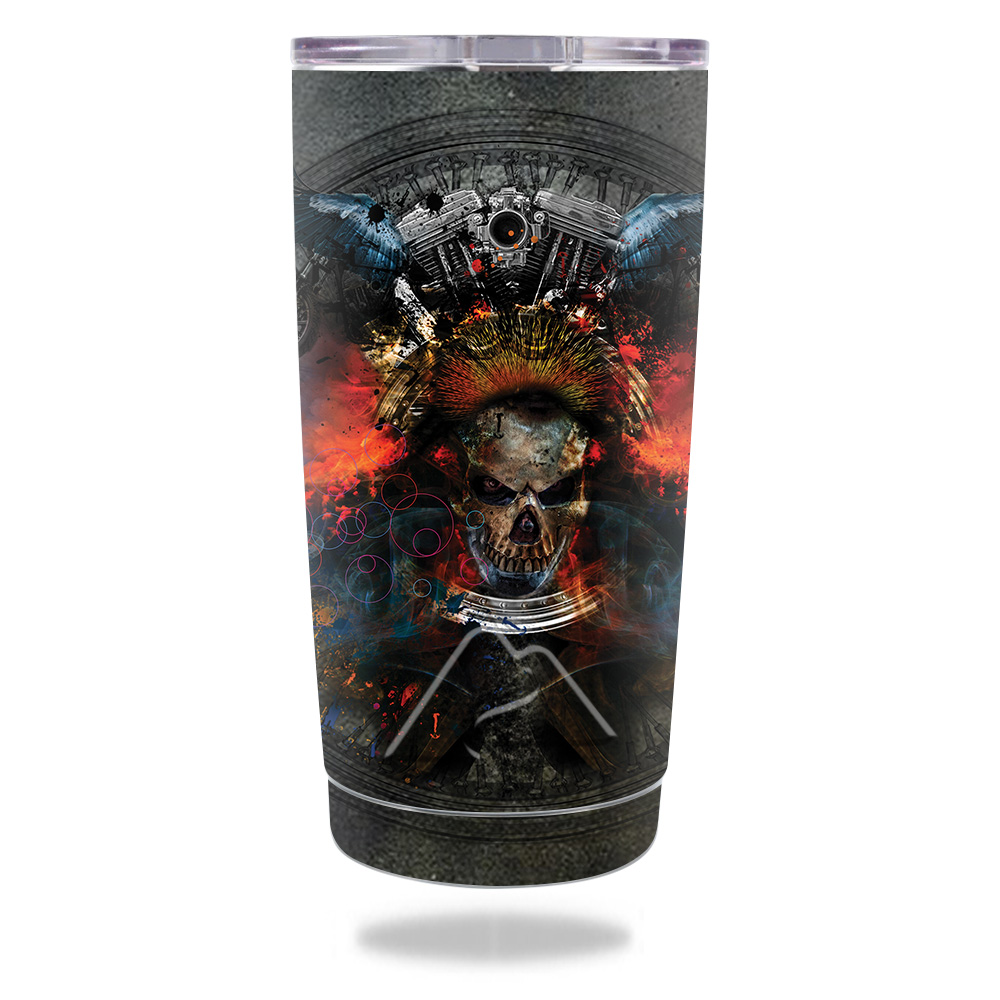 Picture of MightySkins OZTUM20-Grunge Skull Ozark Trail 20 oz Tumbler 2016 Skin - Grunge Skull