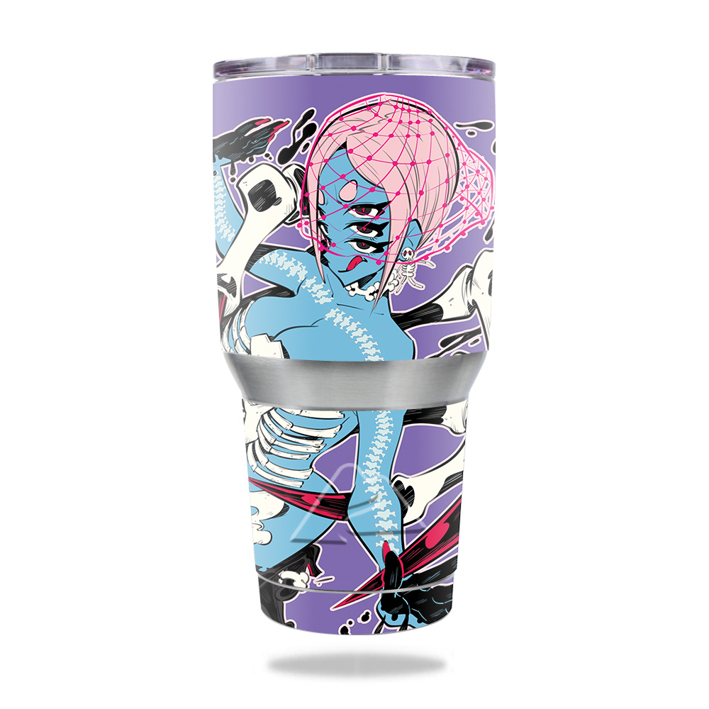 Picture of MightySkins OZTUM30-Skeleton Girl Ozark Trail 30 oz Tumbler Skin - Skeleton Girl