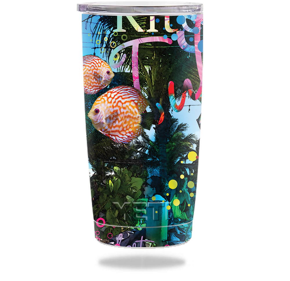 Picture of MightySkins YERAM20-Psychedelic Vacation Yeti 20 oz Tumbler Skin - Psychedelic Vacation