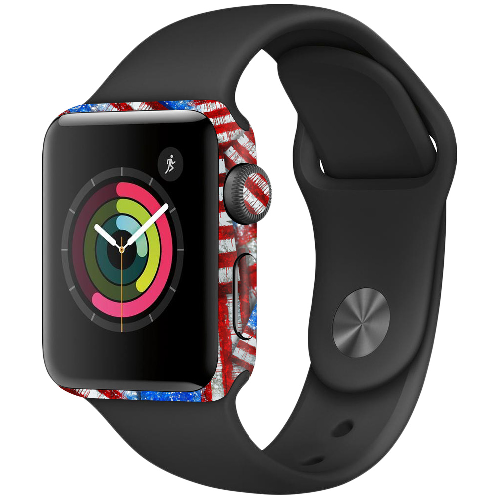 Picture of MightySkins APW382-Flag Drips Apple Watch Series 2 38 mm Skin - Flag Drips
