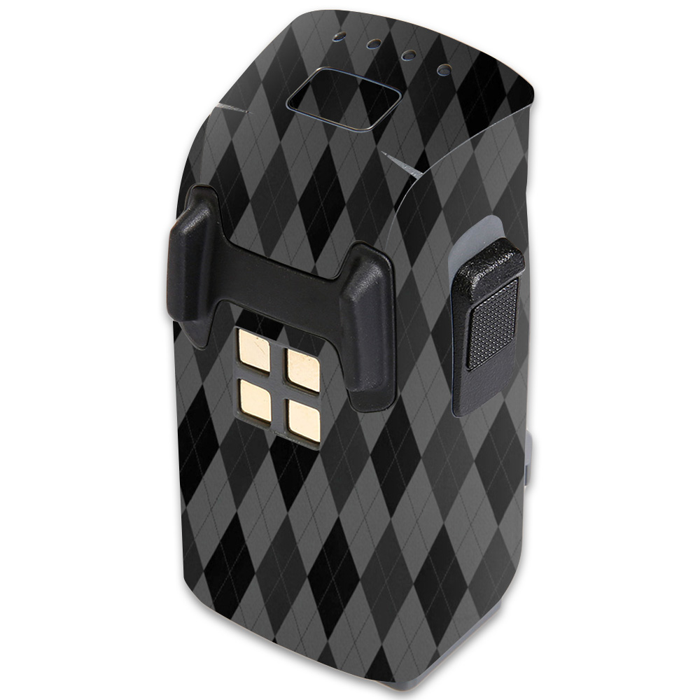 Picture of MightySkins DJSPBAT-Black Argyle Skin for DJI Spark Mini Drone Battery - Black Argyle